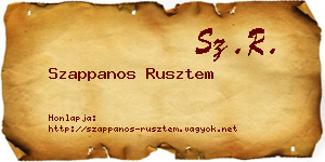 Szappanos Rusztem névjegykártya